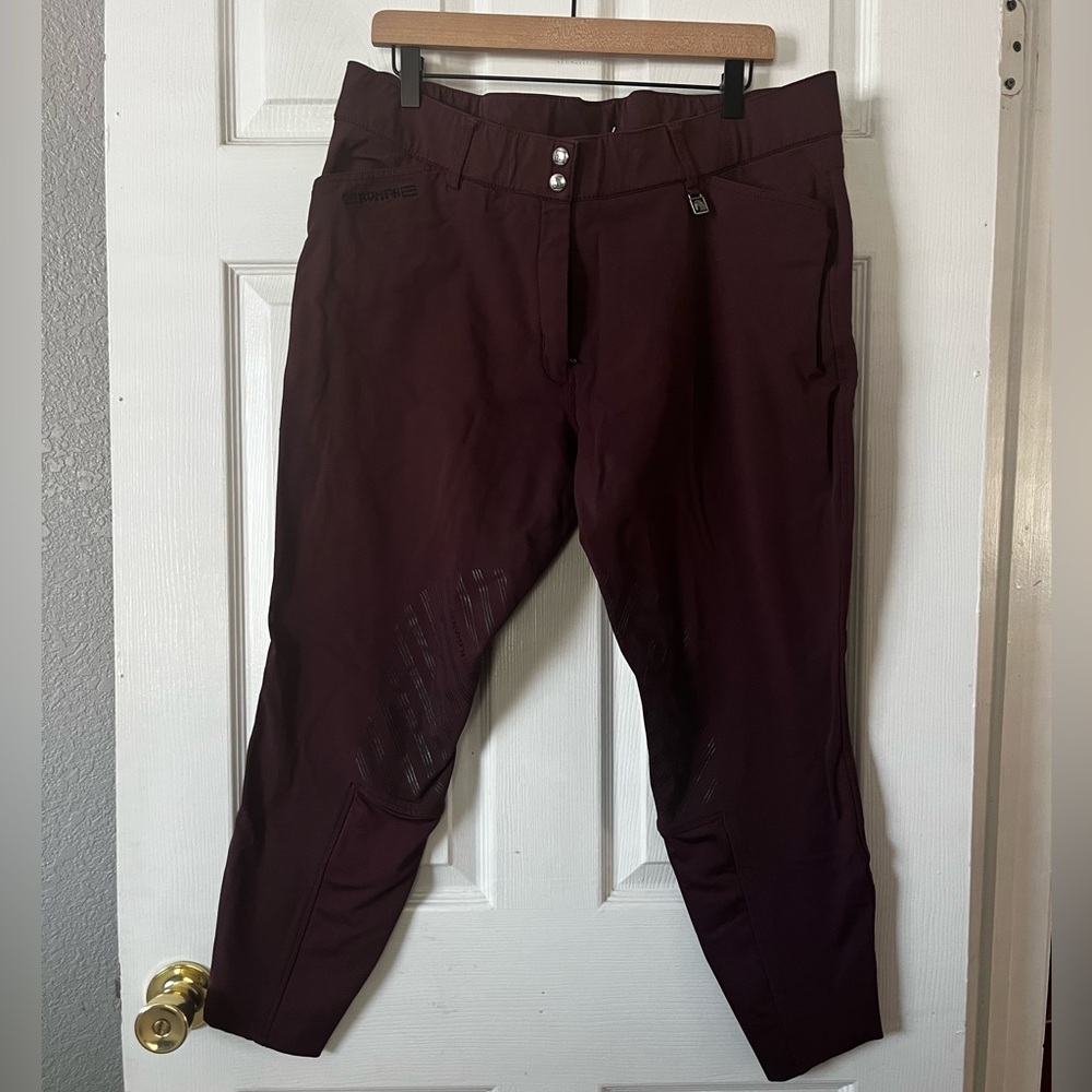 ROMFH Burgundy Equestrian Riding Pants